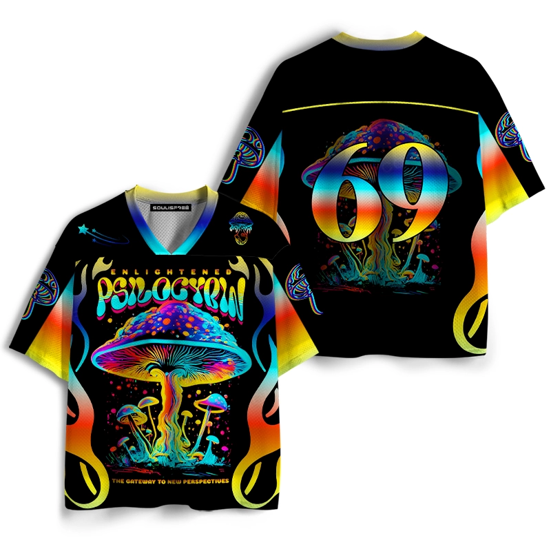 Soulisfree Enlightened Psychedelic Mushroom Gradient Mesh Jersey
