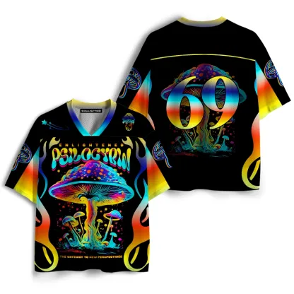 Soulisfree Enlightened Psychedelic Mushroom Gradient Mesh Jersey