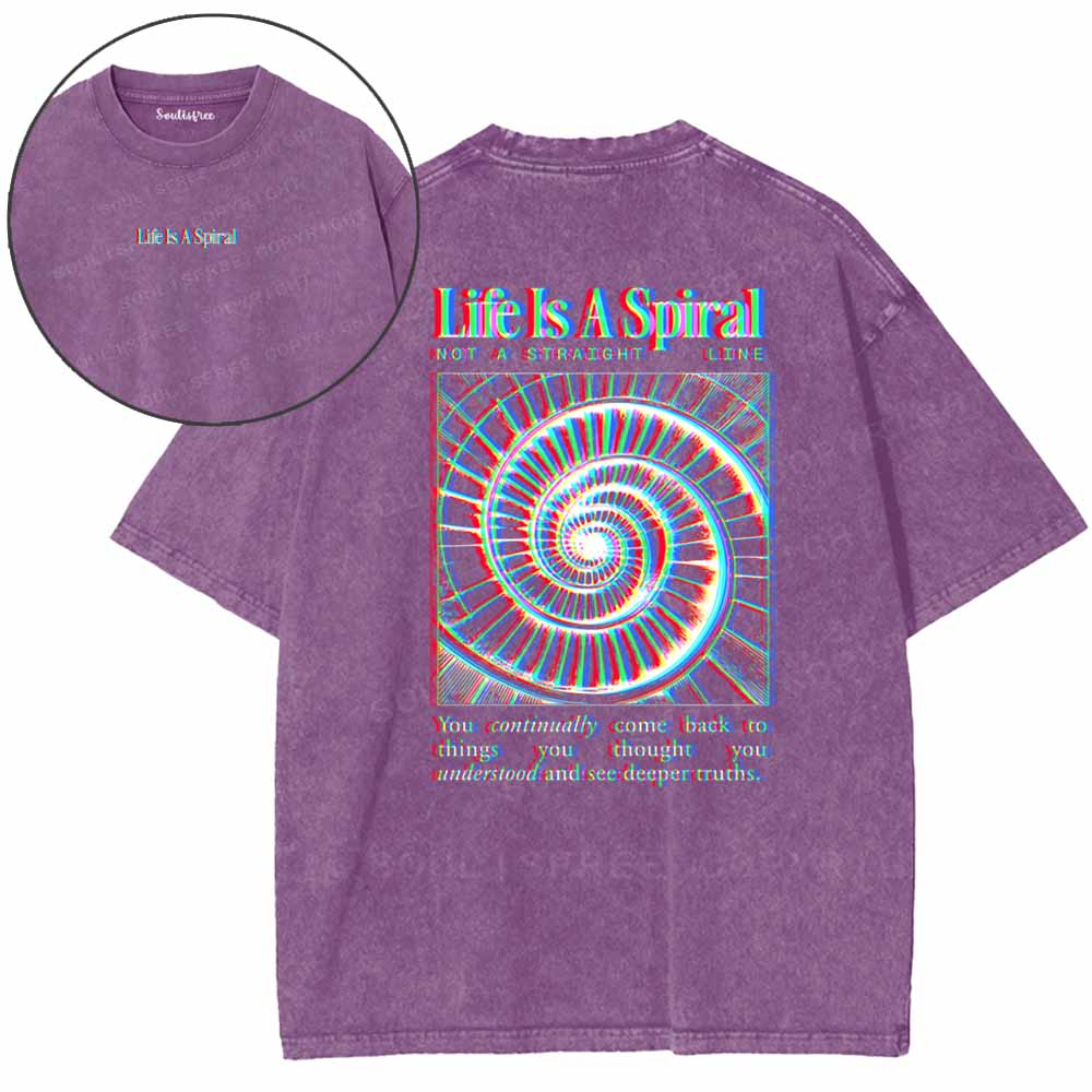 Soulisfree  Life Is A Spiral Washed Tee