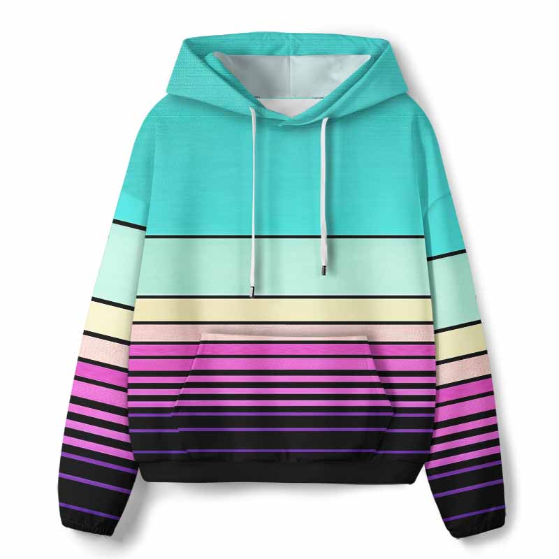 Soulisfree NEON HORIZON All-Over Print Hoodie