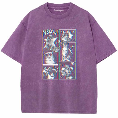 Soulisfree MEOW CAT Washed Tee
