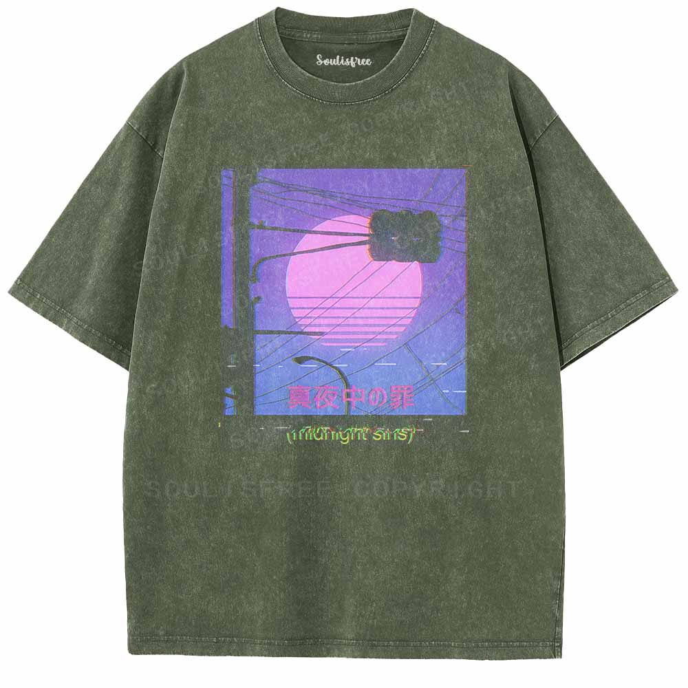 Soulisfree Tokyo Lights Washed Tee