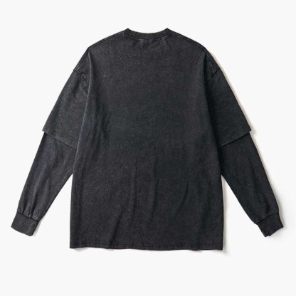 Soulisfree  Pew Pew Cat Chaos Layered Long Sleeve Tee