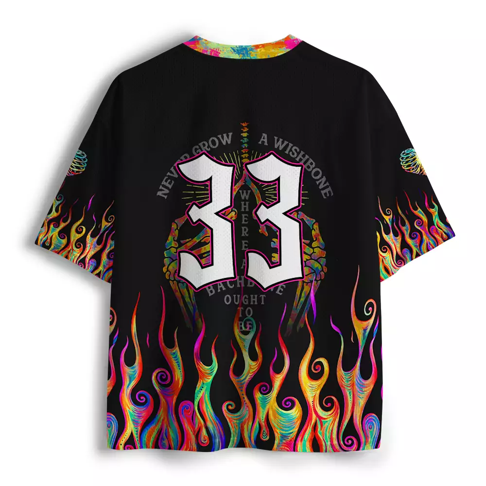 Soulisfree Never Grow A Wishbone, Where Your Backbone Ought tTo Be Mesh Jersey 