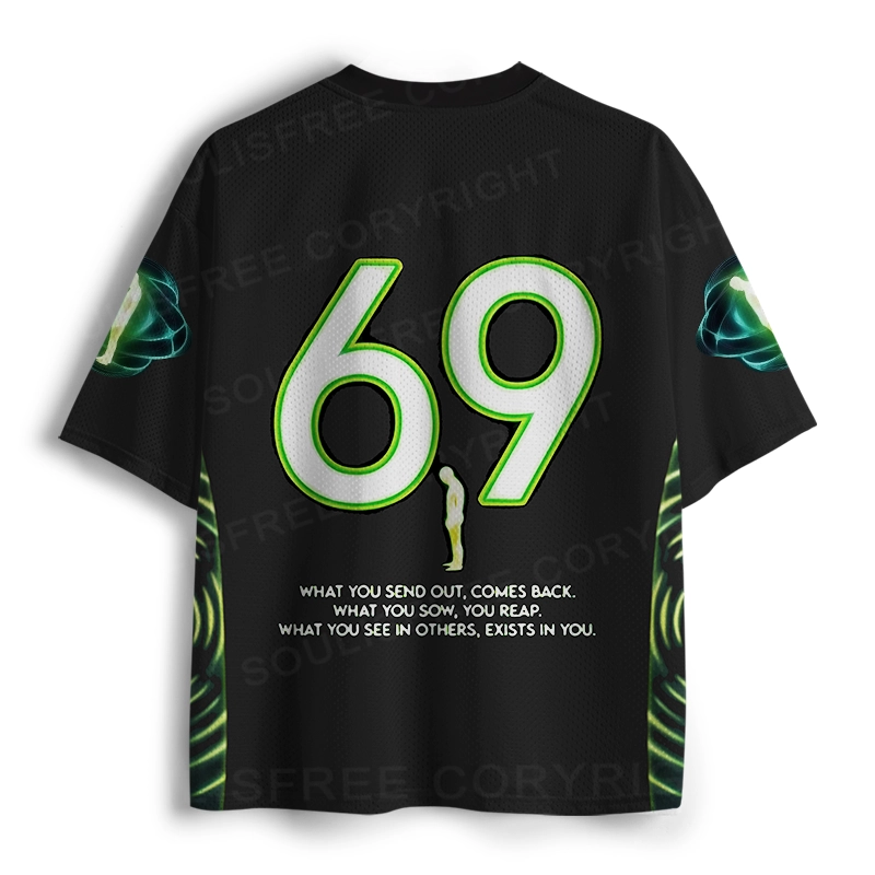 Soulisfree LIFE IS AN ECHO. Mesh Jersey