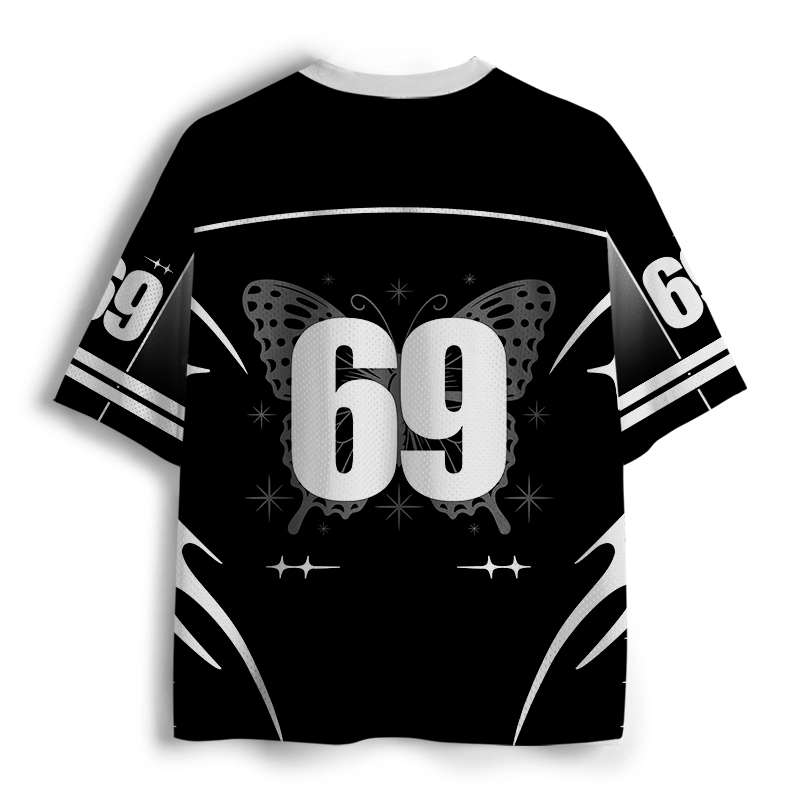 Soulisfree Anti-Social Butterfly Statement Mesh Jersey