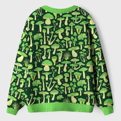 Enchanted Fungi Garden Ugly Cardigan Sweaters 