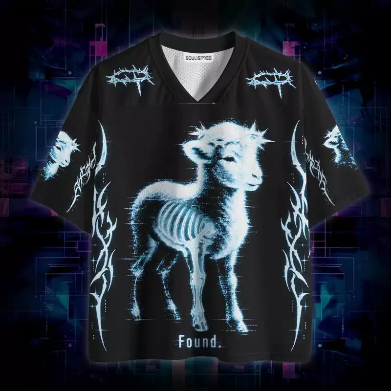 Soulisfree Found Lamb Icy Glitch  Mesh Jersey