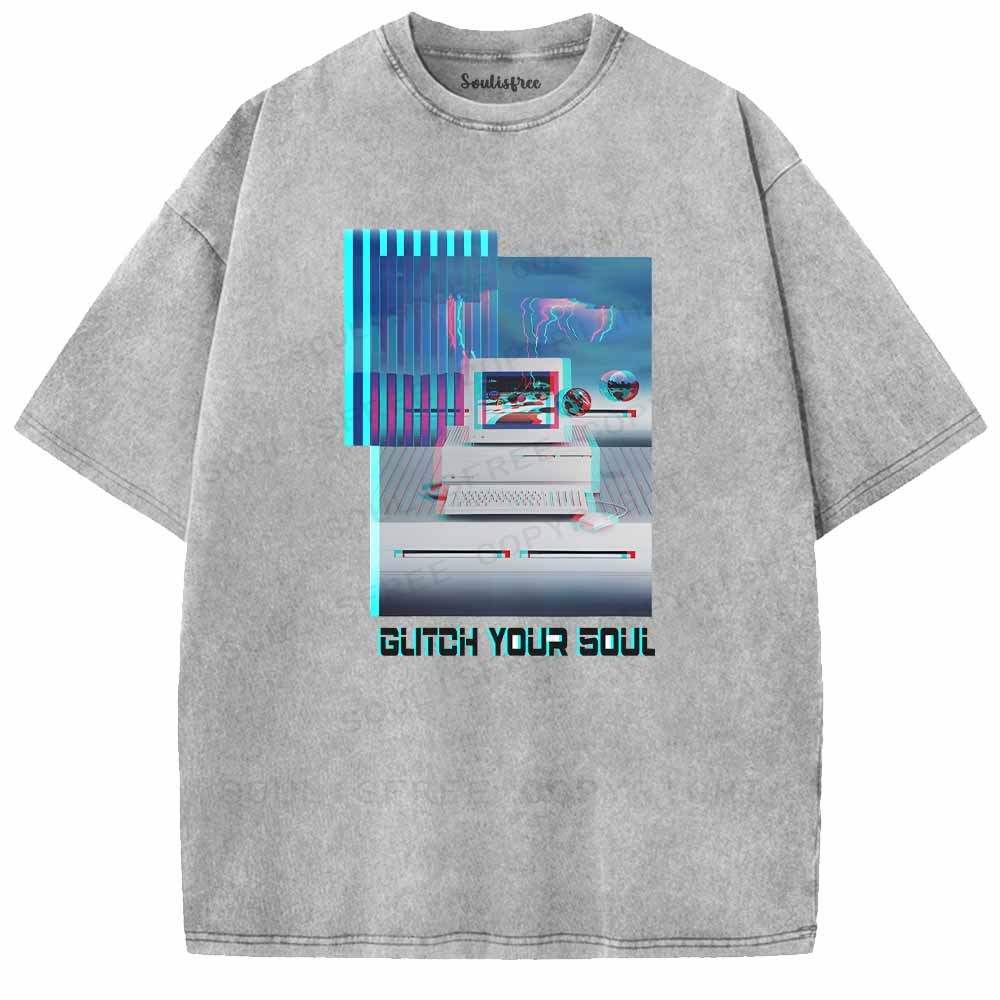 Soulisfree  GLITCH YOUR SOUL Washed Tee