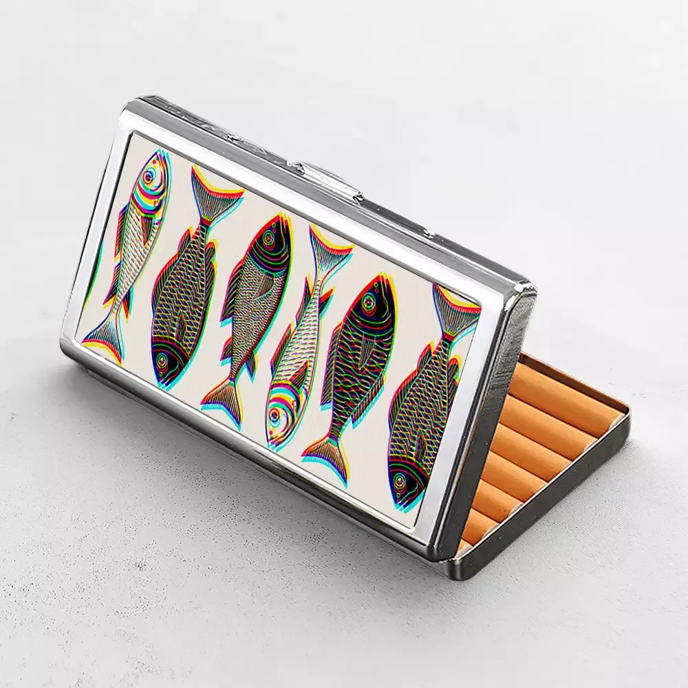 Soulisfree Fish That Meet And Separate Metal Pocket Case