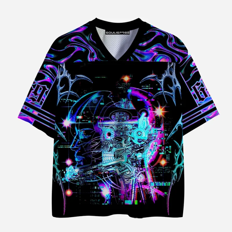Soulisfree Digital Nightmare Y2K Mesh Jersey