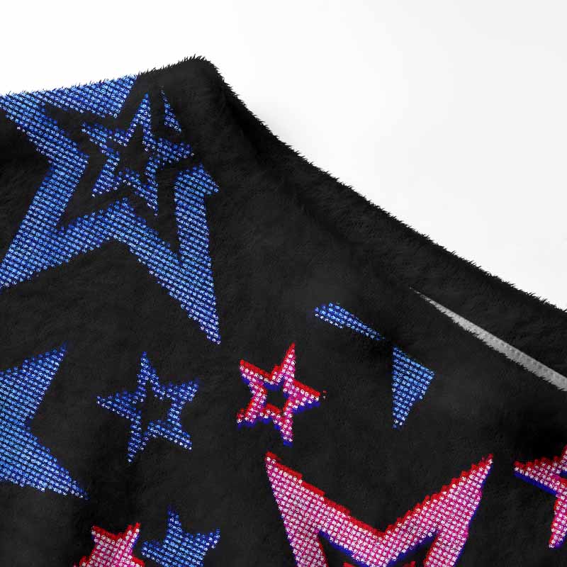 Soulisfree Glow-In-The-Dark Stars Women's Fuzzy Crewneck Sweater