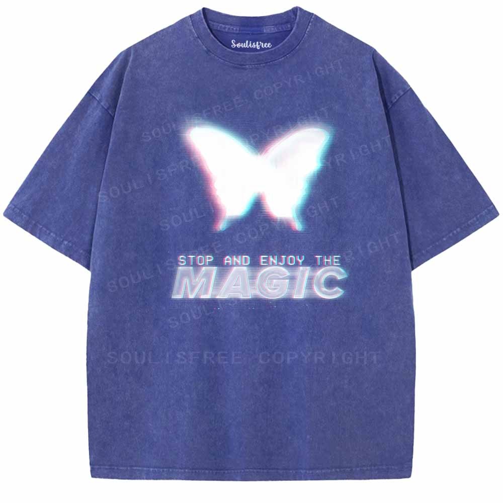 Soulisfree  STOP AND ENJOY THE MAGIC Washed Tee
