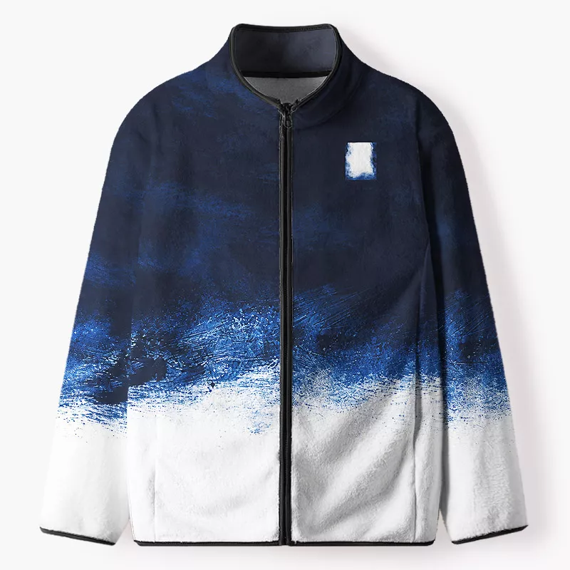Soulisfree  Between Sea And Sky Flannel Zip-Up Jacket
