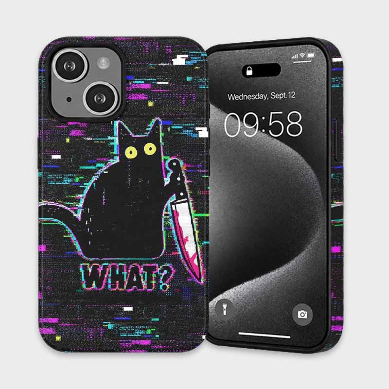Soulisfree NOISE GLITCH CAT Matte Phone Case