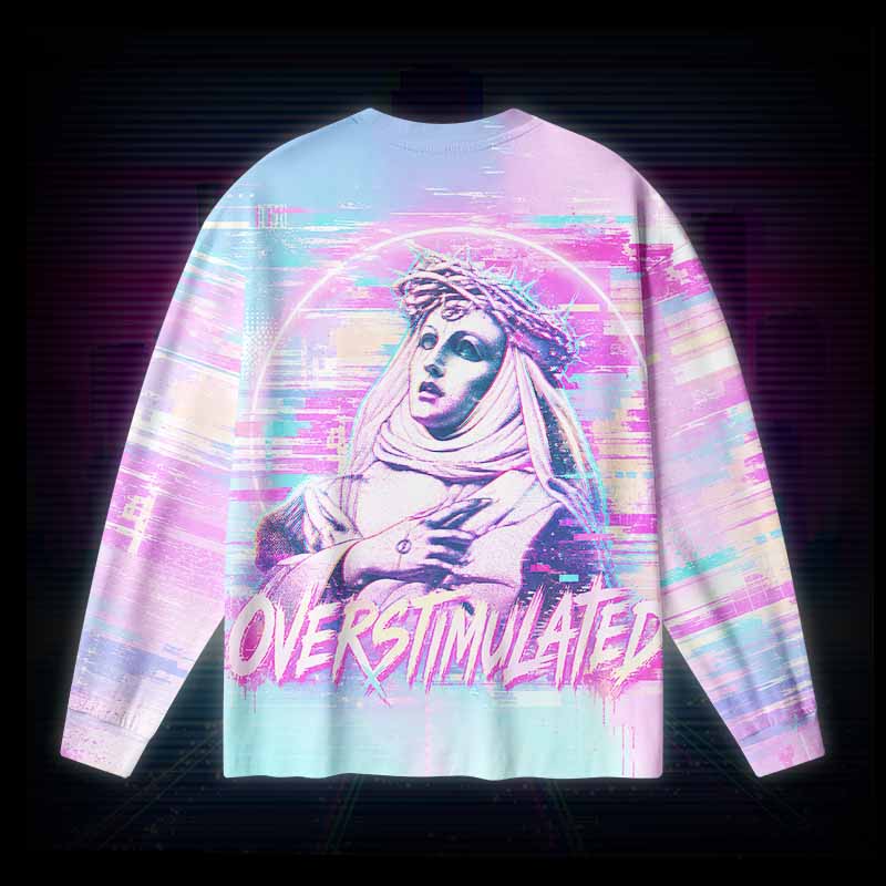 Soulisfree Overstimulated Madonna Long Sleeve Cotton Tee