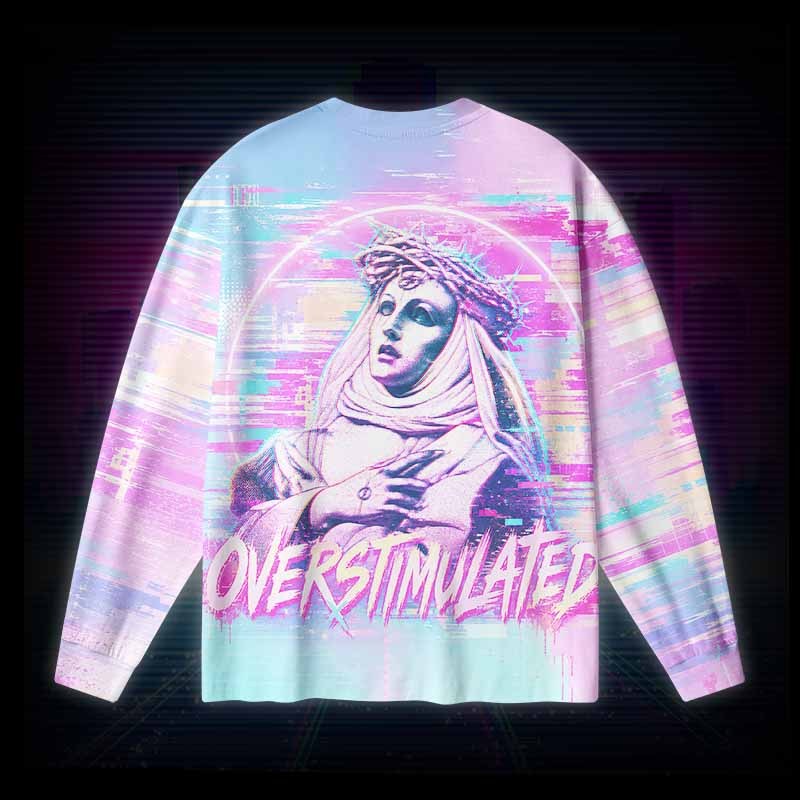 Soulisfree Overstimulated Madonna Long Sleeve Cotton Tee