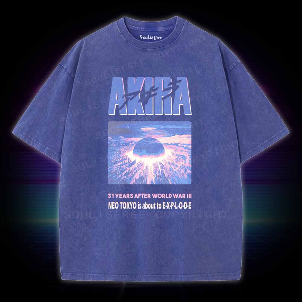 Soulisfree Neo Tokyo is about to explode Washed Tee