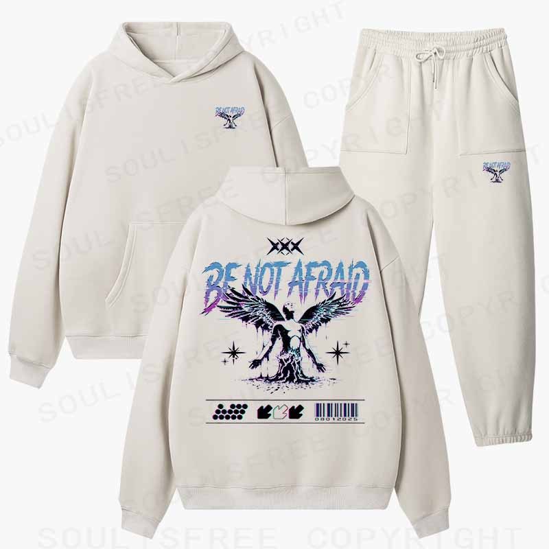 Soulisfree BE NOT AFRAID Cotton Fleece Hoodie Set