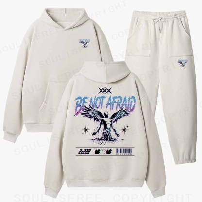 Soulisfree  BE NOT AFRAID Cotton Fleece Hoodie Set