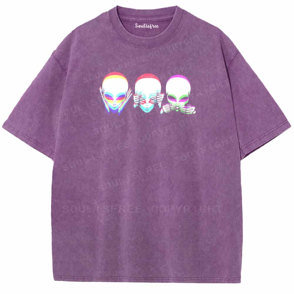 Soulisfree  See no evil, Hear no evil, Speak no evil Washed Tee