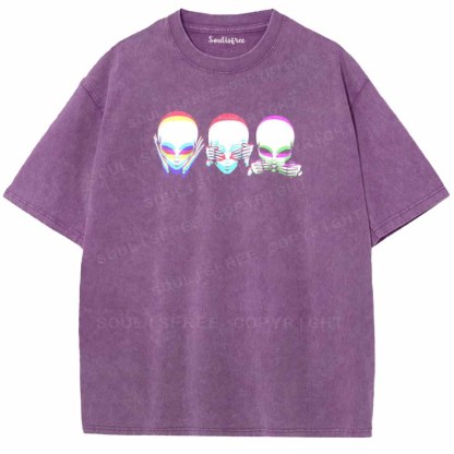 Soulisfree  See no evil, Hear no evil, Speak no evil Washed Tee