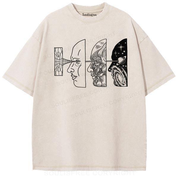 Designed Reality Is Manipulated By Thought washed t-shirts