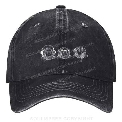 Rebel Monkey Black Caps