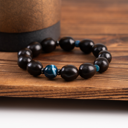 natural stone meditation bracelet  organic bead yoga bracelet  handcrafted spiritual bracelet
