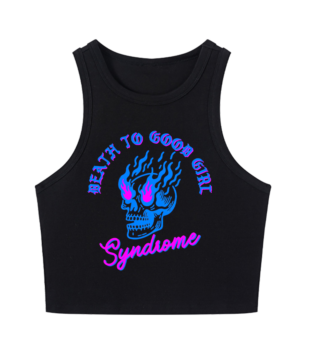 Death To Good Girl Y2K Crop Tank Top