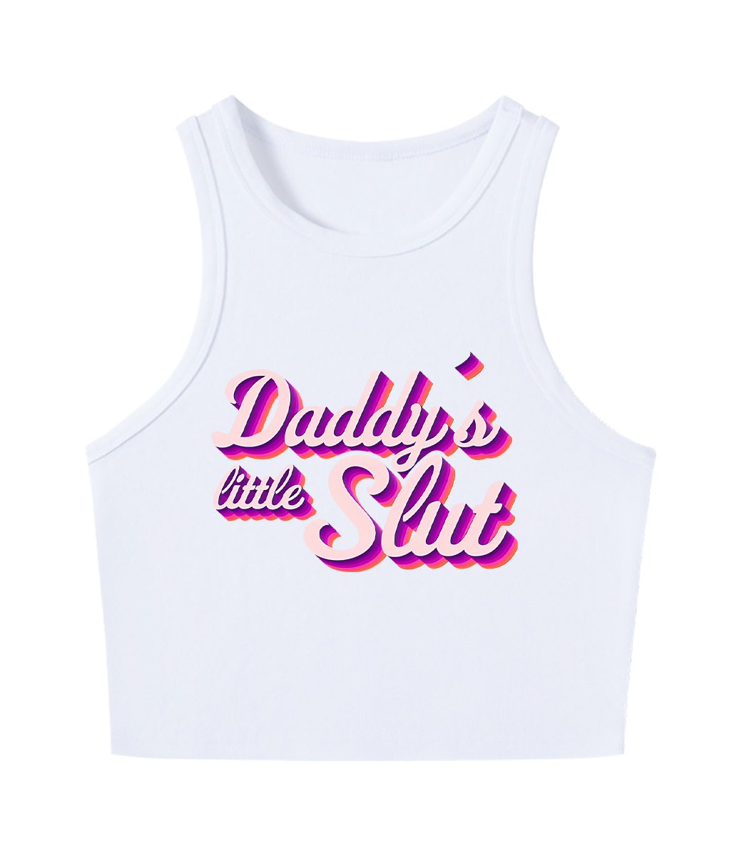 Daddy’s little Slut Y2K Crop Tank Top
