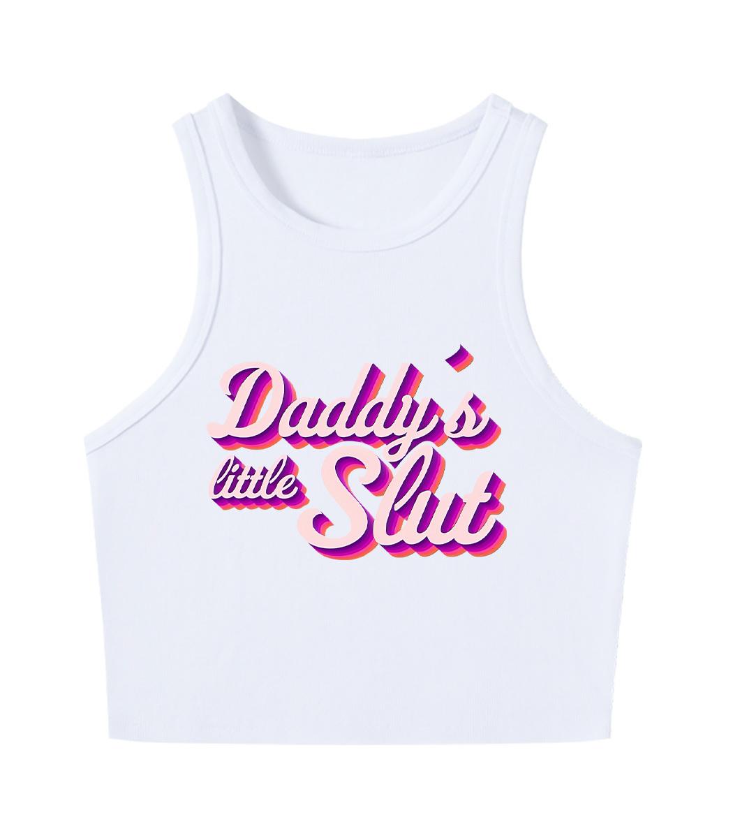Daddy’s little Slut Y2K Crop Tank Top
