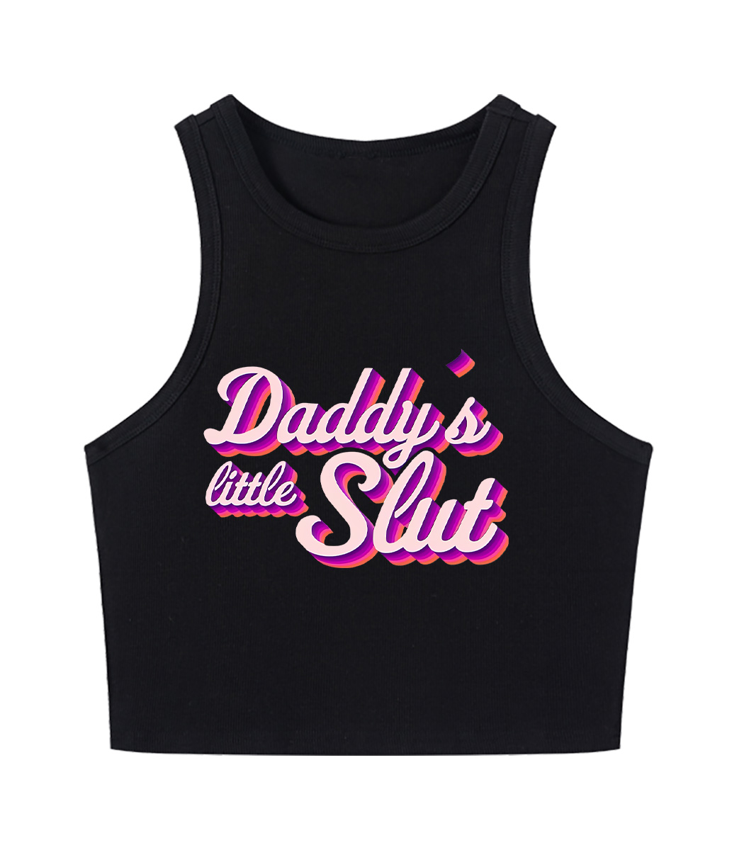 Daddy’s little Slut Y2K Crop Tank Top