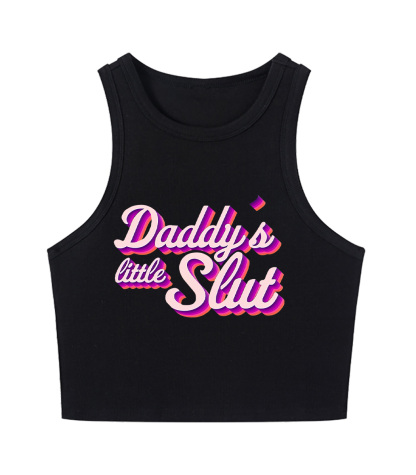 Daddy’s little Slut Y2K Crop Tank Top