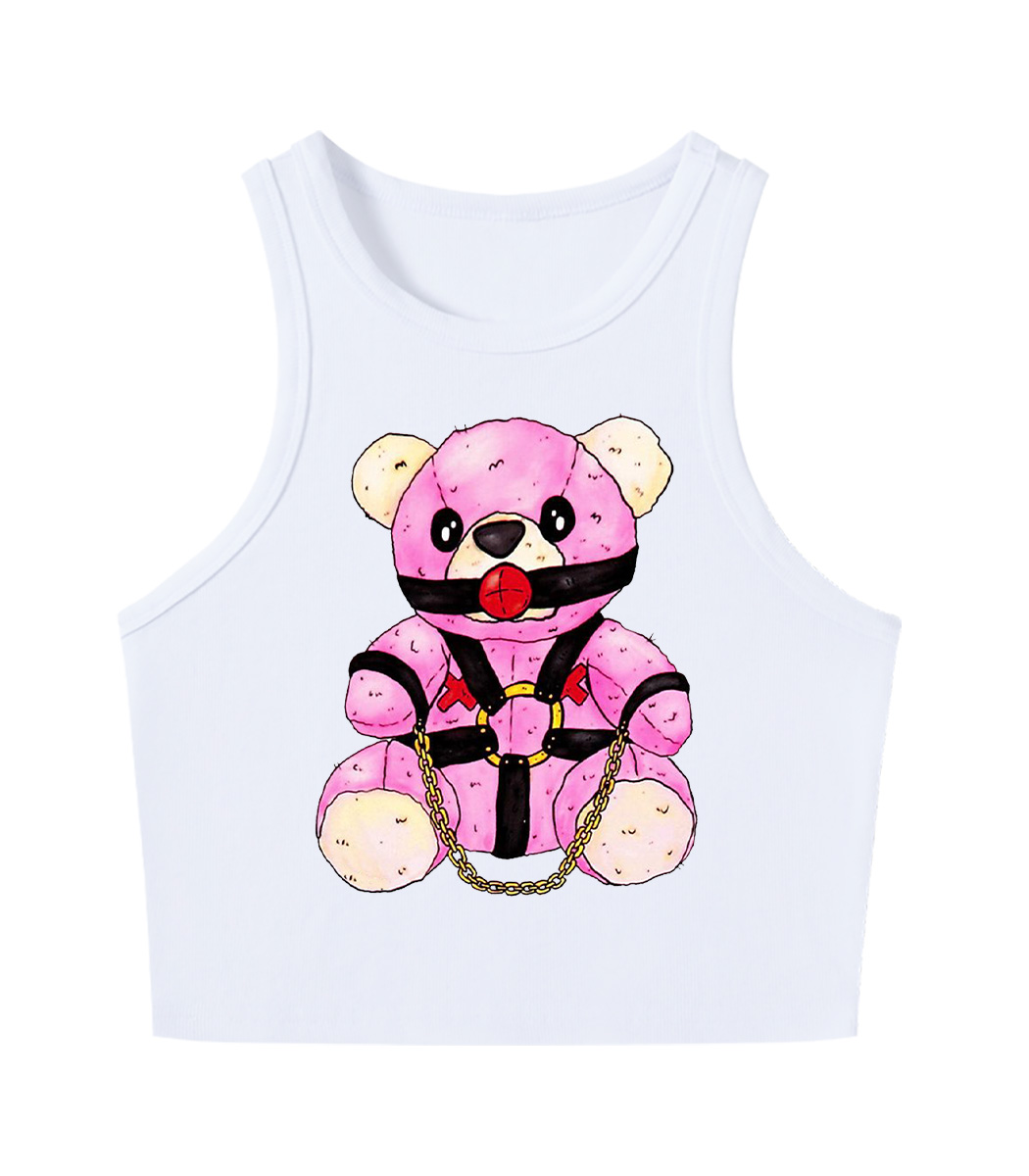 Bondage Bear Y2K Crop Tank Top