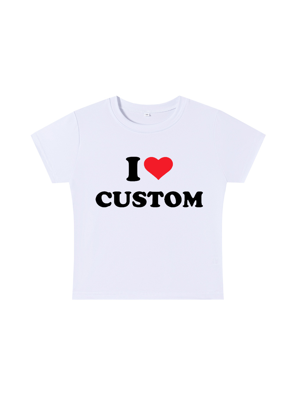 I Love Custom Y2K Baby Tee