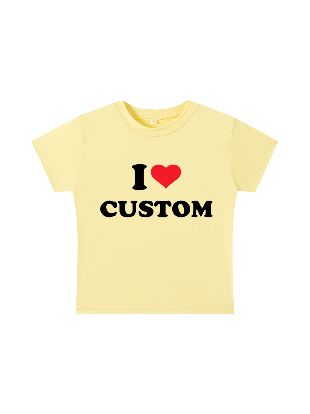 I Love Custom Y2K Baby Tee
