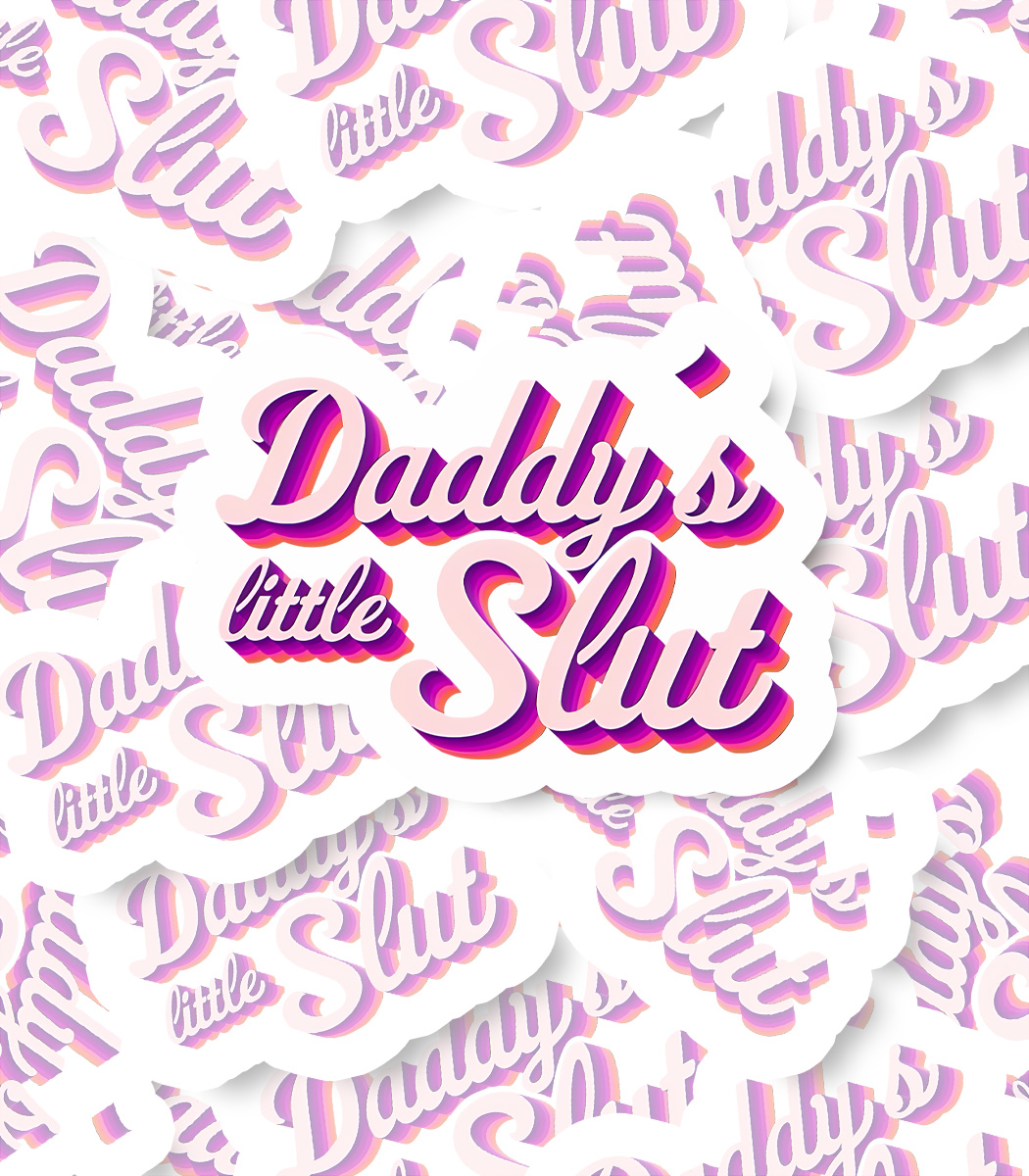 Daddy's Little Slut Y2K Sticker