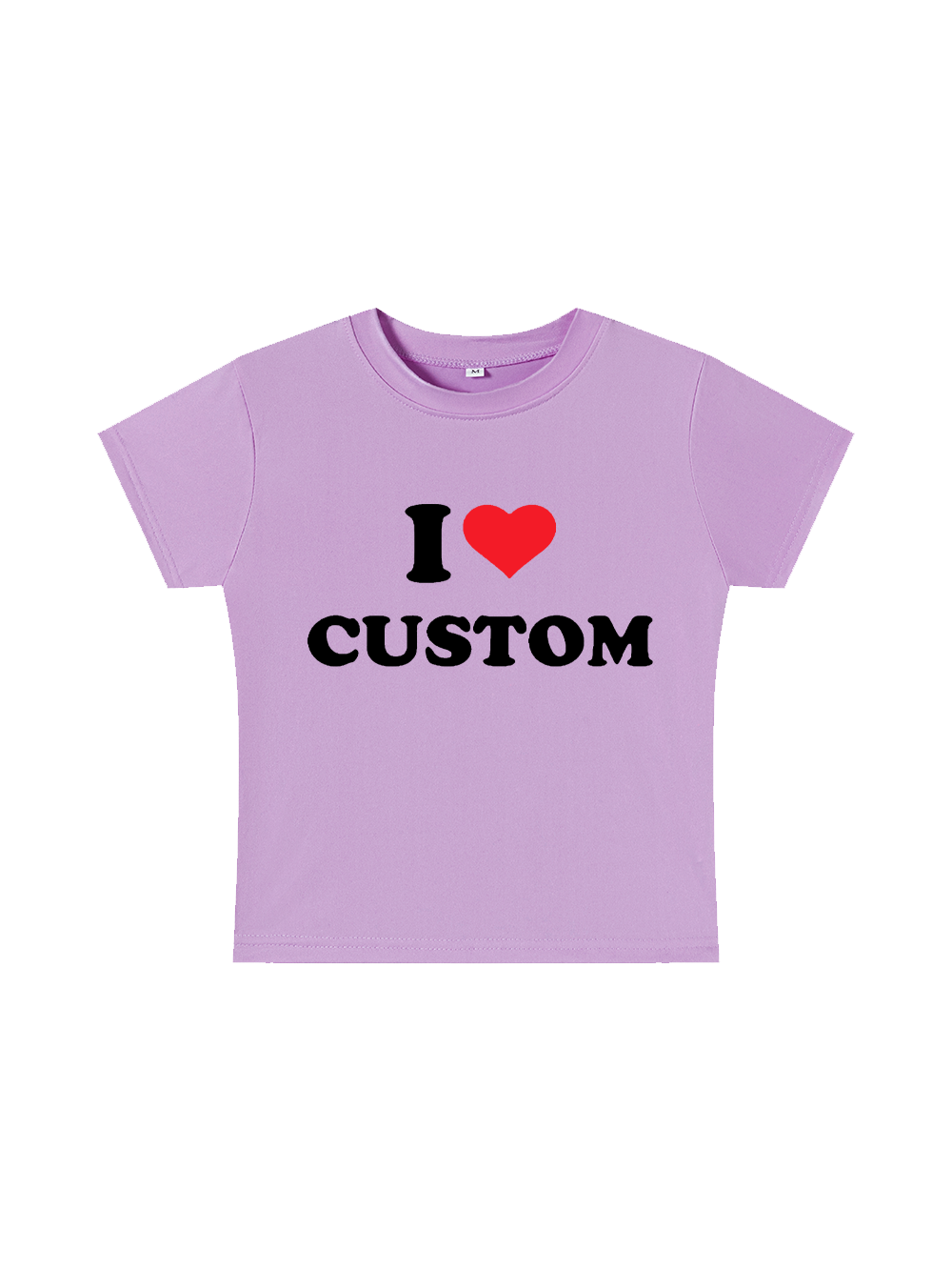 I Love Custom Y2K Baby Tee