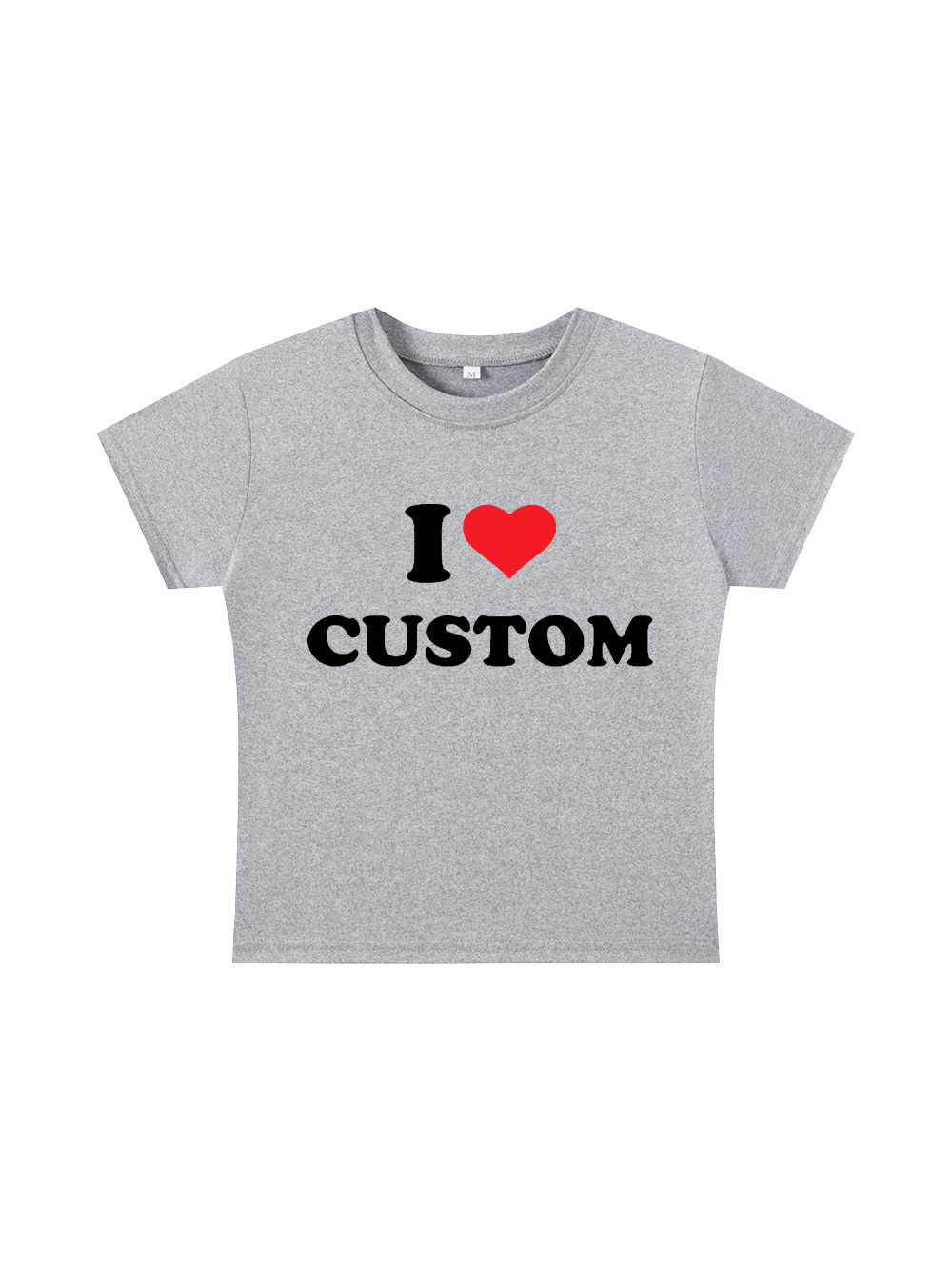 I Love Custom Y2K Baby Tee