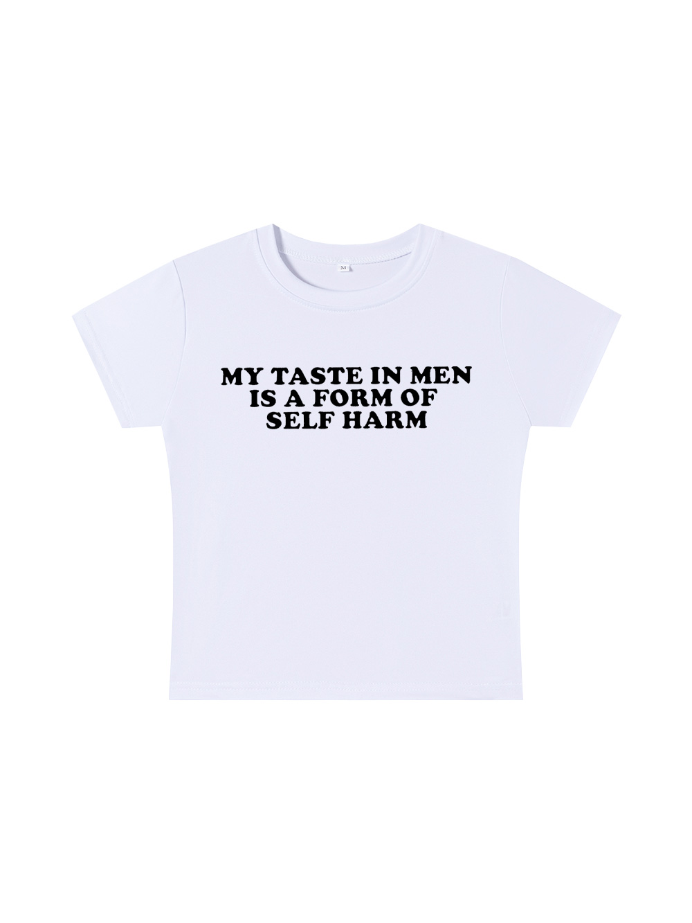 My Taste in Men Is a Form of Self Harm Y2K Baby Tee