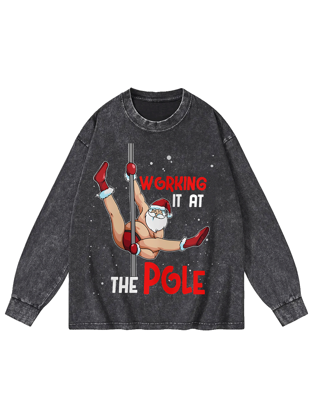 Working It At The Pole Washed Long-Sleeve Tshirt