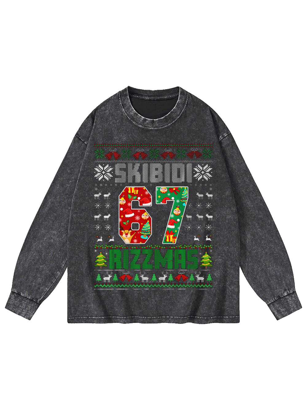 Skibidi Toilet Washed Long-Sleeve Tshirt