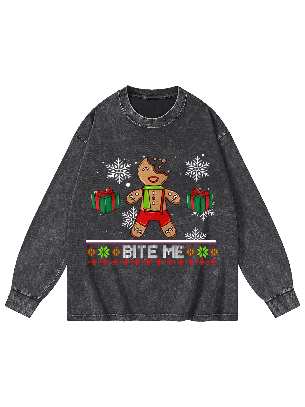 Bite Me Washed Long-Sleeve Tshirt