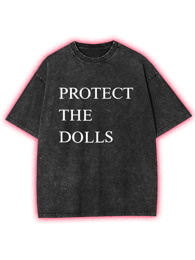 Protect The Dolls Y2K Washed Tee for Sale online.