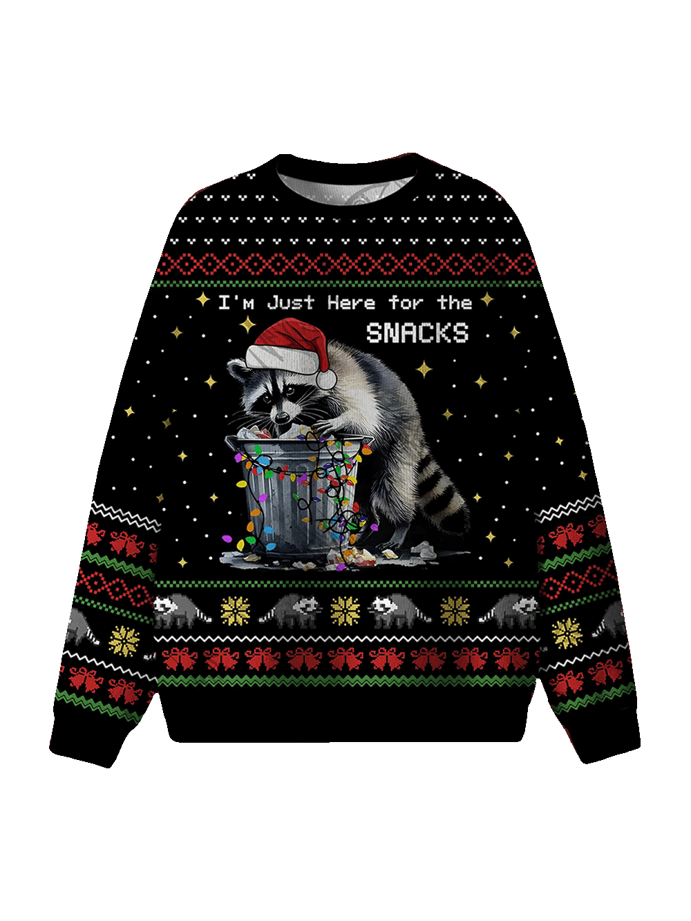 I'm Just Here For The Snacks Ugly Christmas Sweatshirt