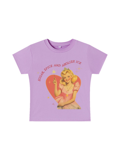 Suger, Spice And Abolish Ice Y2K Baby Tee