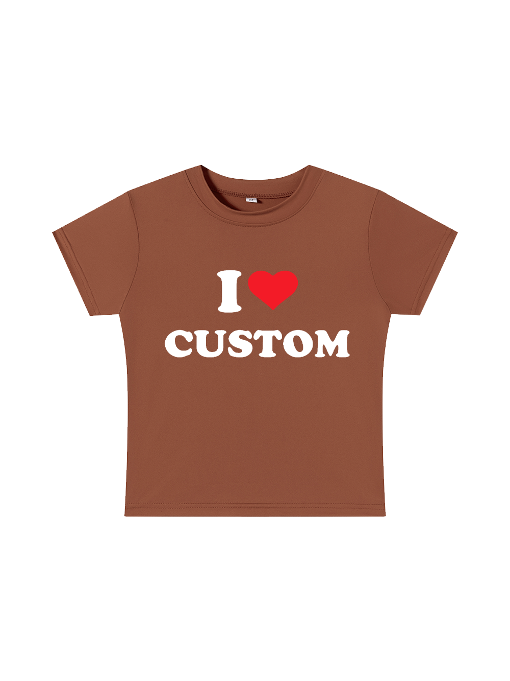 I Love Custom Y2K Baby Tee
