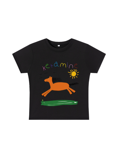 Ketamine Y2K Baby Tee