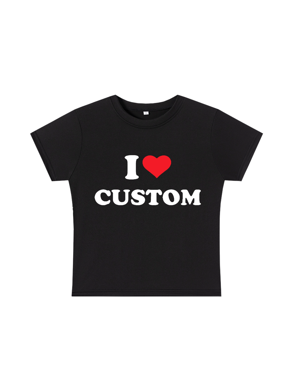 I Love Custom Y2K Baby Tee